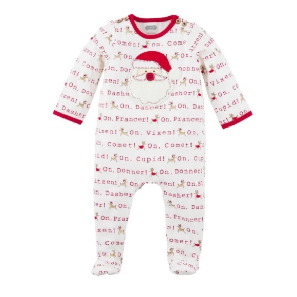 Mud Pie Christmas Santa 🎅🏻 Sleeper - Picture 1 of 5